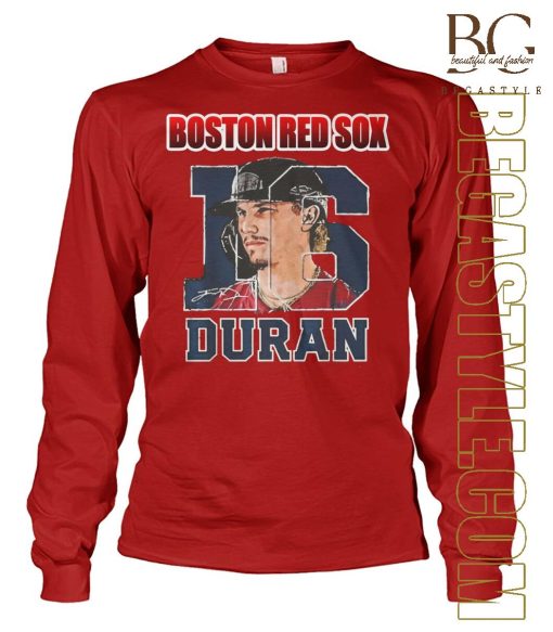 Boston Red Sox 16 Duran Signature T-Shirt