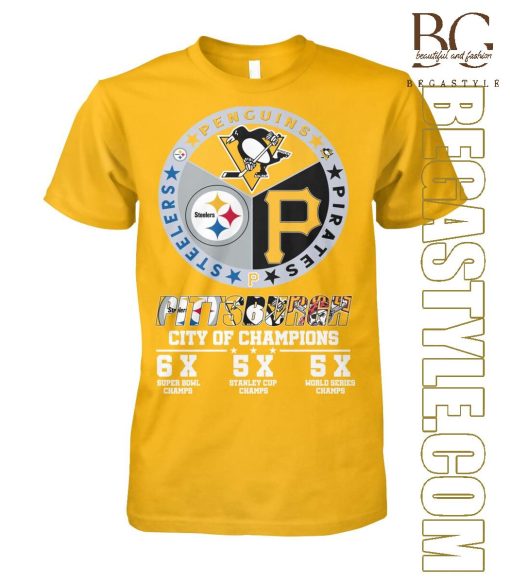 City Of Champions 2024 Pittsburgh Sports Teams T-Shirt