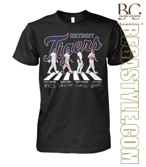 Detroit Tigers Baseball Abbey Road T-Shirt