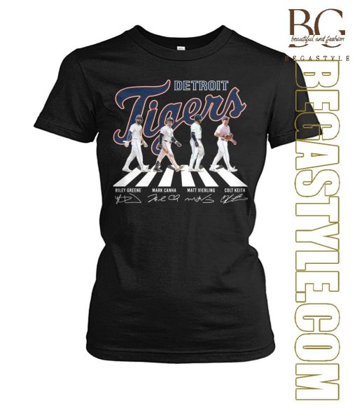 Detroit Tigers Baseball Abbey Road T-Shirt