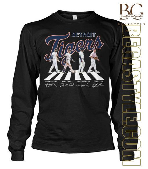 Detroit Tigers Baseball Abbey Road T-Shirt