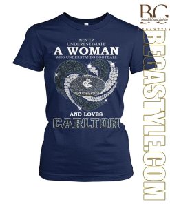 Football And Loves Carlton 2024 Diamond Heart T-Shirt