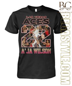 Las Vegas Aces A’ja Wilson Vintage Players Signatures T-Shirt