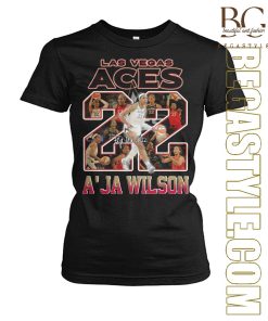 Las Vegas Aces A’ja Wilson Vintage Players Signatures T-Shirt