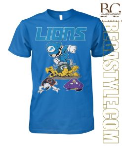 Mario Detroit Lions Turtle Green Bay Packers Chicago Bears And Minnesota Vikings T-Shirt