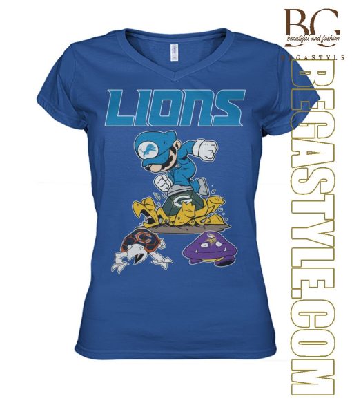 Mario Detroit Lions Turtle Green Bay Packers Chicago Bears And Minnesota Vikings T-Shirt