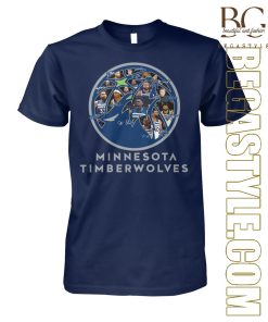 Minnesota Timberwolves Player Lineup 2024 Basketball Team T-Shirt