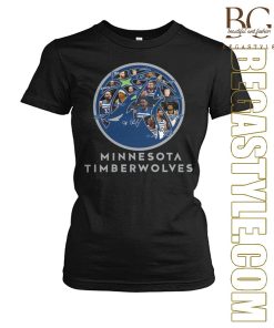 Minnesota Timberwolves Player Lineup 2024 Basketball Team T-Shirt