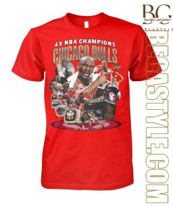 NBA Champions Chicago Bulls 4 Times T-Shirt