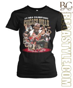 NBA Champions Chicago Bulls 4 Times T-Shirt