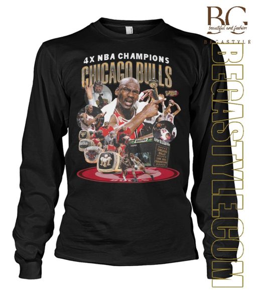 NBA Champions Chicago Bulls 4 Times T-Shirt