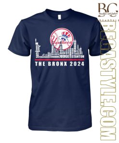 New York Yankees The Bronx Skyline Players Name 2024 T-Shirt