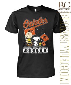 Peanuts Characters Baltimore Orioles T-Shirt