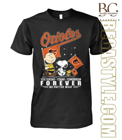 Peanuts Characters Baltimore Orioles T-Shirt