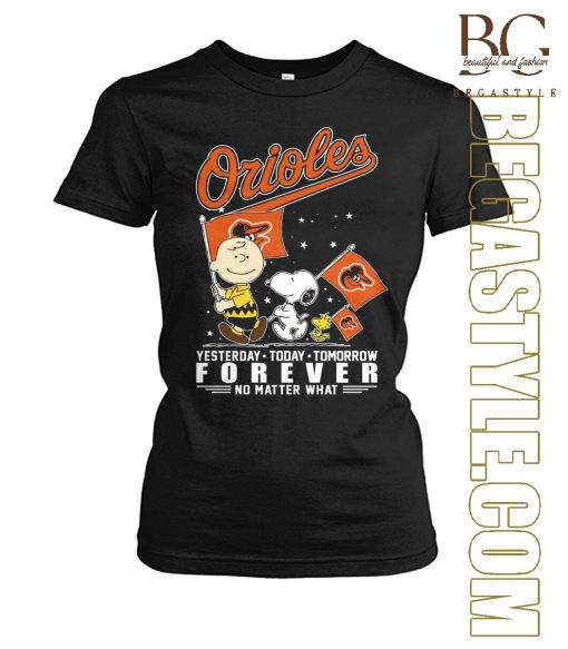 Peanuts Characters Baltimore Orioles T-Shirt