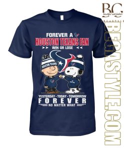 Peanuts Snoopy And Charlie Browns Forever A Houston Texans T-Shirt