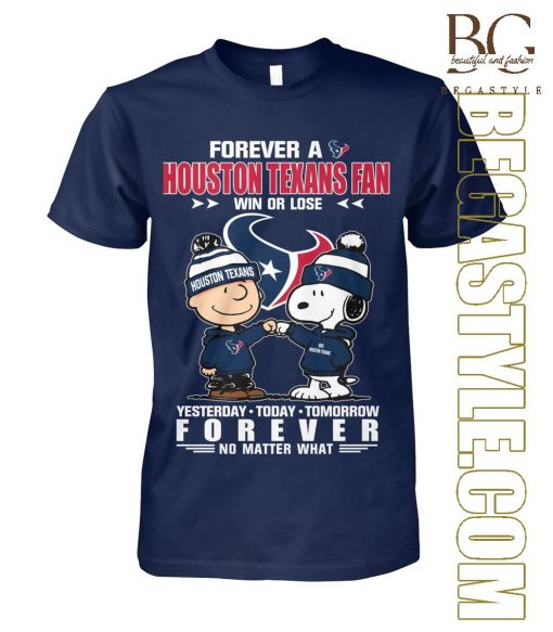 Peanuts Snoopy And Charlie Browns Forever A Houston Texans T-Shirt