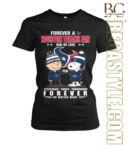 Peanuts Snoopy And Charlie Browns Forever A Houston Texans T-Shirt