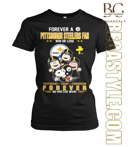 Pittsburgh Steelers Charlie Brown And Snoopy Football Fans T-Shirt