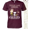 Snoopy and Charlie Brown Texas A&M Aggies T-Shirt