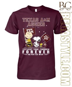 Snoopy and Charlie Brown Texas A&M Aggies T-Shirt