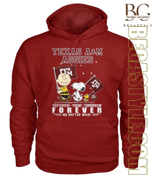 Snoopy and Charlie Brown Texas A&M Aggies T-Shirt