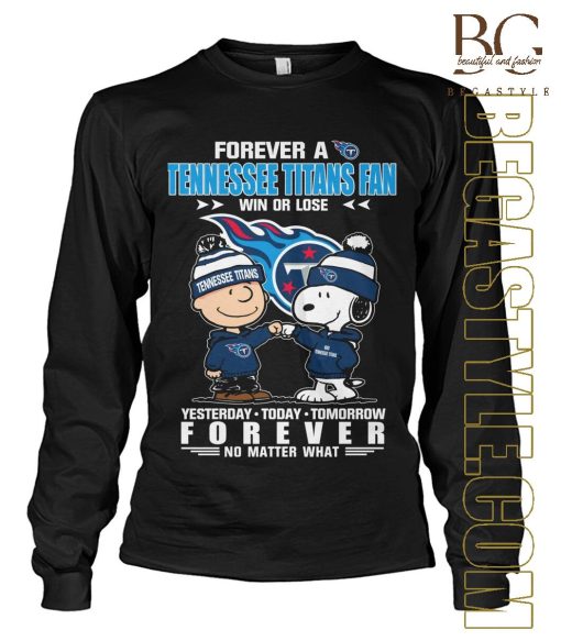 Stream Snoopy and Charlie Brown Forever a Tennessee Titans T-Shirt