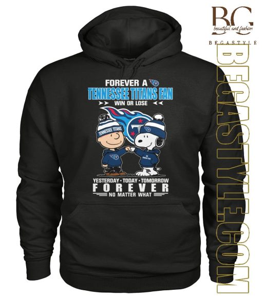 Stream Snoopy and Charlie Brown Forever a Tennessee Titans T-Shirt