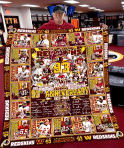 Washington Redskins 92nd Anniversary 1932-2024 Thank You Fleece Blanket