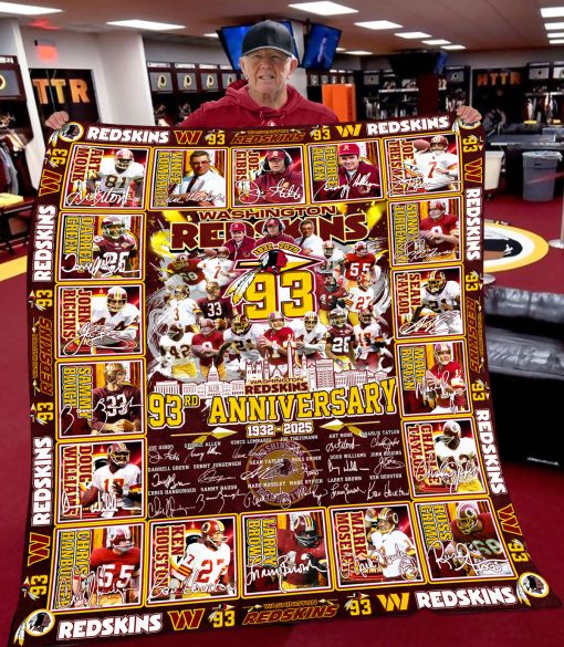 Washington Redskins 92nd Anniversary 1932-2024 Thank You Fleece Blanket