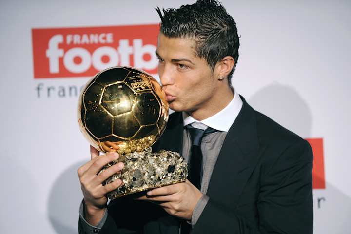 Cristiano Ronaldo won the Ballon d'Or while at United.
